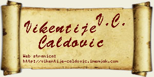Vikentije Ćaldović vizit kartica